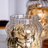 Creative coarse grain glass storage jar, hammer-patterned acacia wood lid sealed jar, coffee bean storage jar and storage bottle Specification image